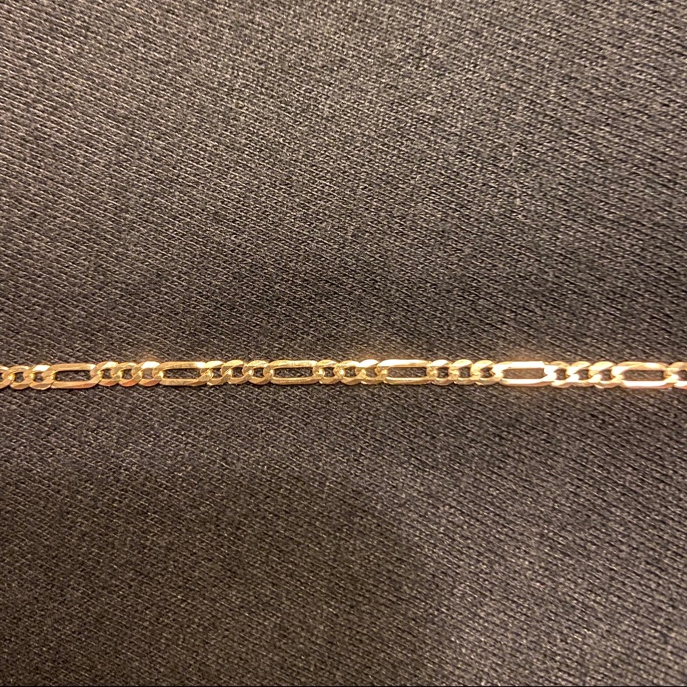 Gold Chain 14k Gold Vermeil Figaro 18in 2mm - Picture 3 of 5